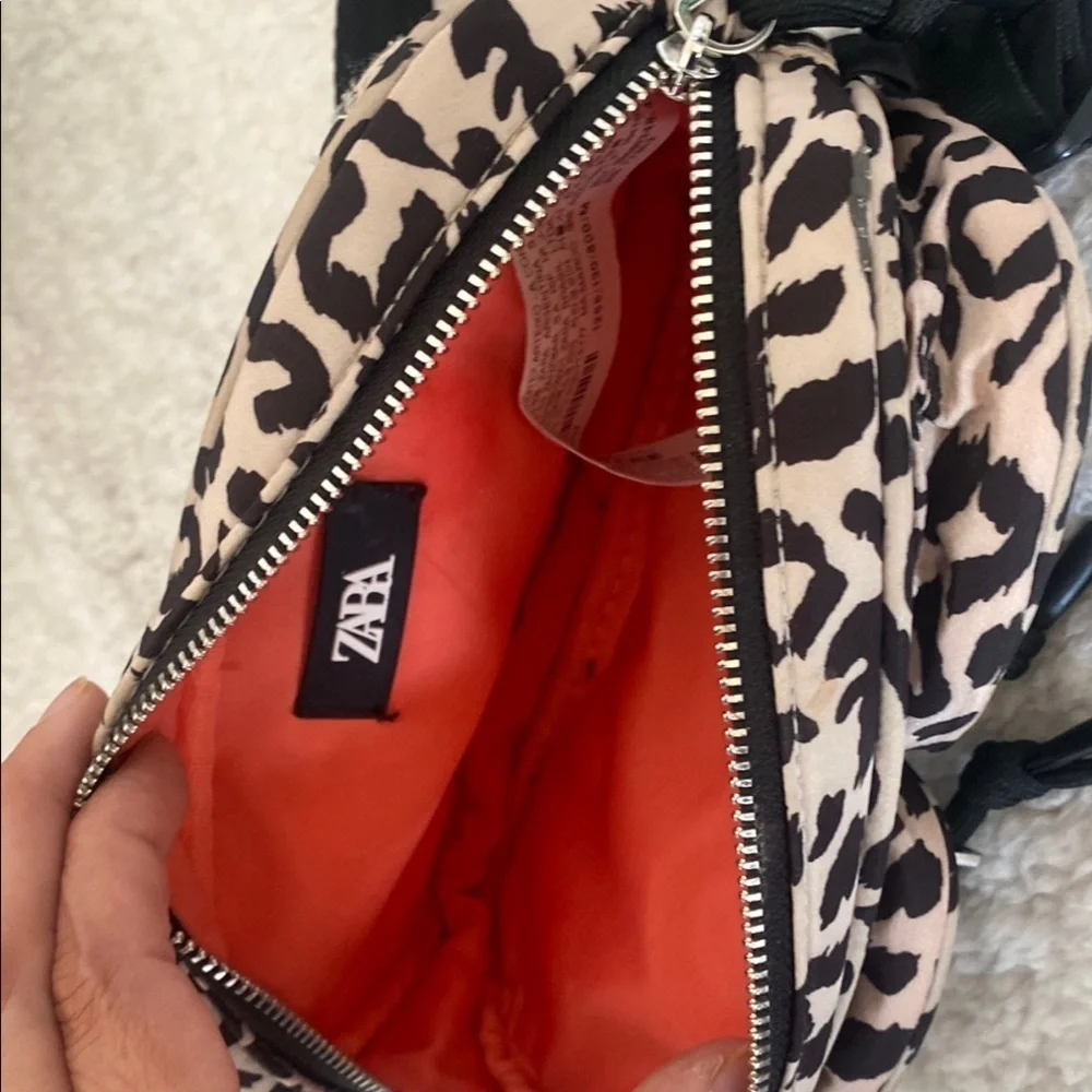 Zara Black Leopard Print  Bag